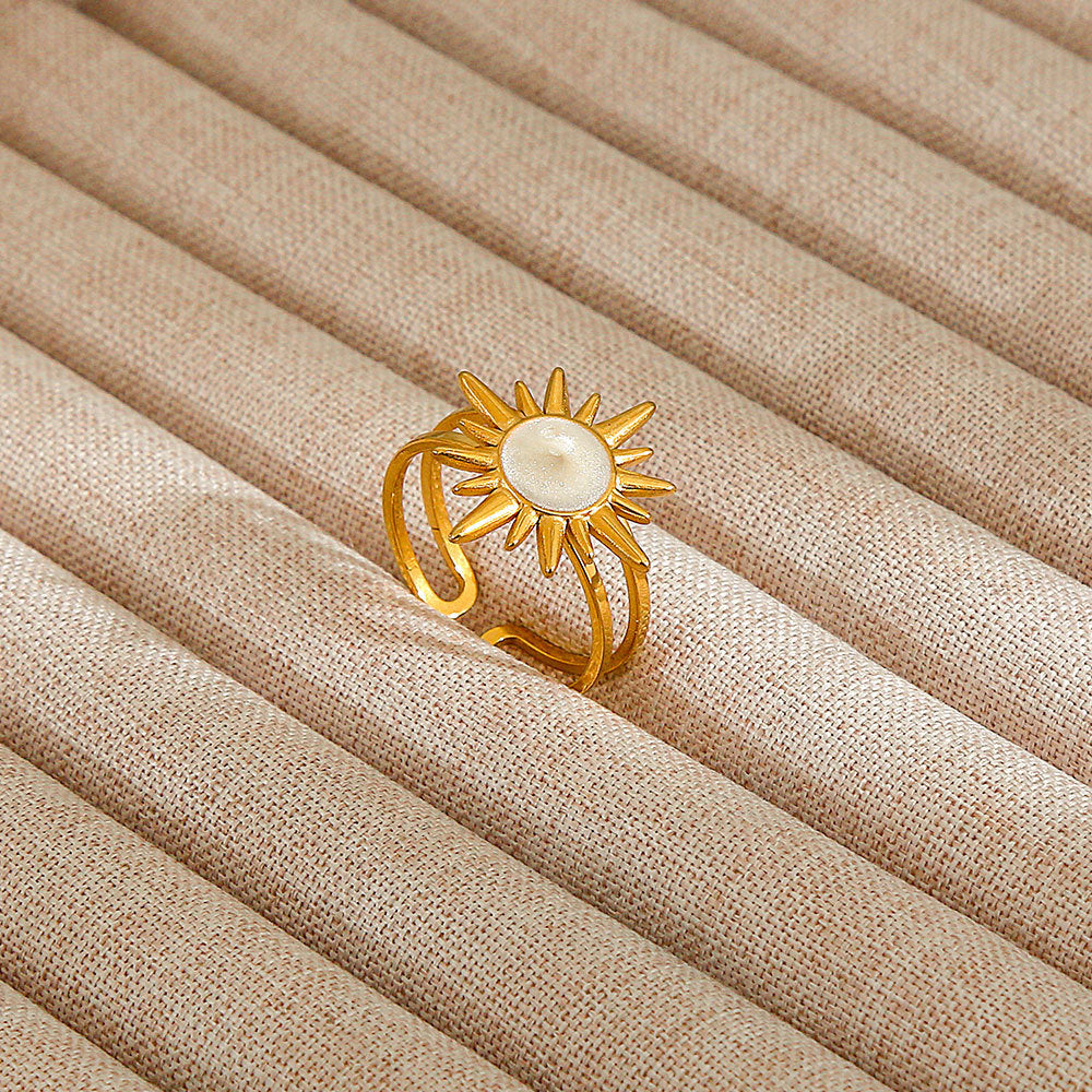 Personalized Stainless Steel Ring With Color-retaining Diamond Inlay