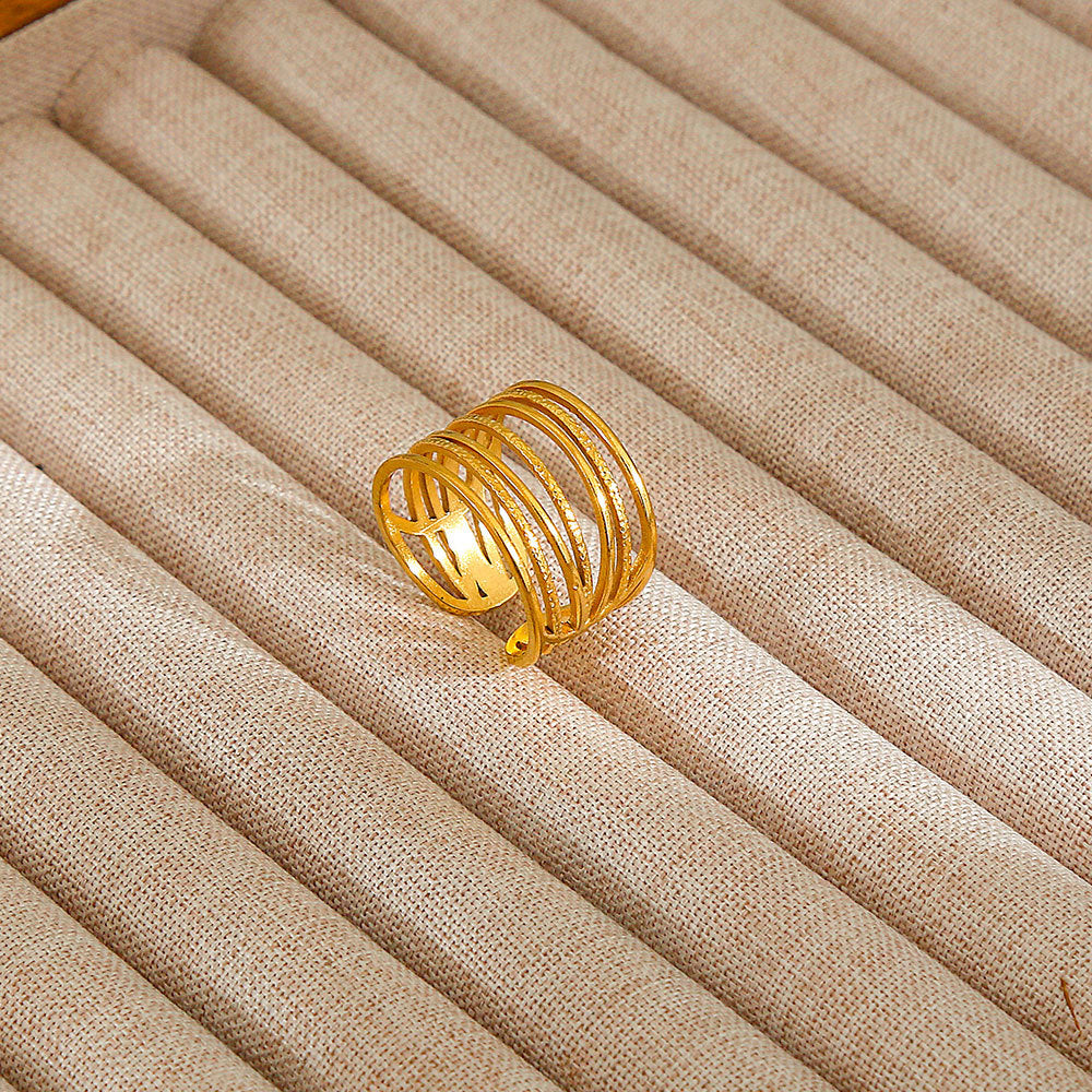 Personalized Stainless Steel Ring With Color-retaining Diamond Inlay