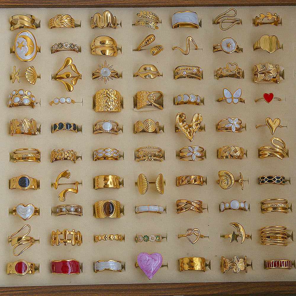 Personalized Stainless Steel Ring With Color-retaining Diamond Inlay