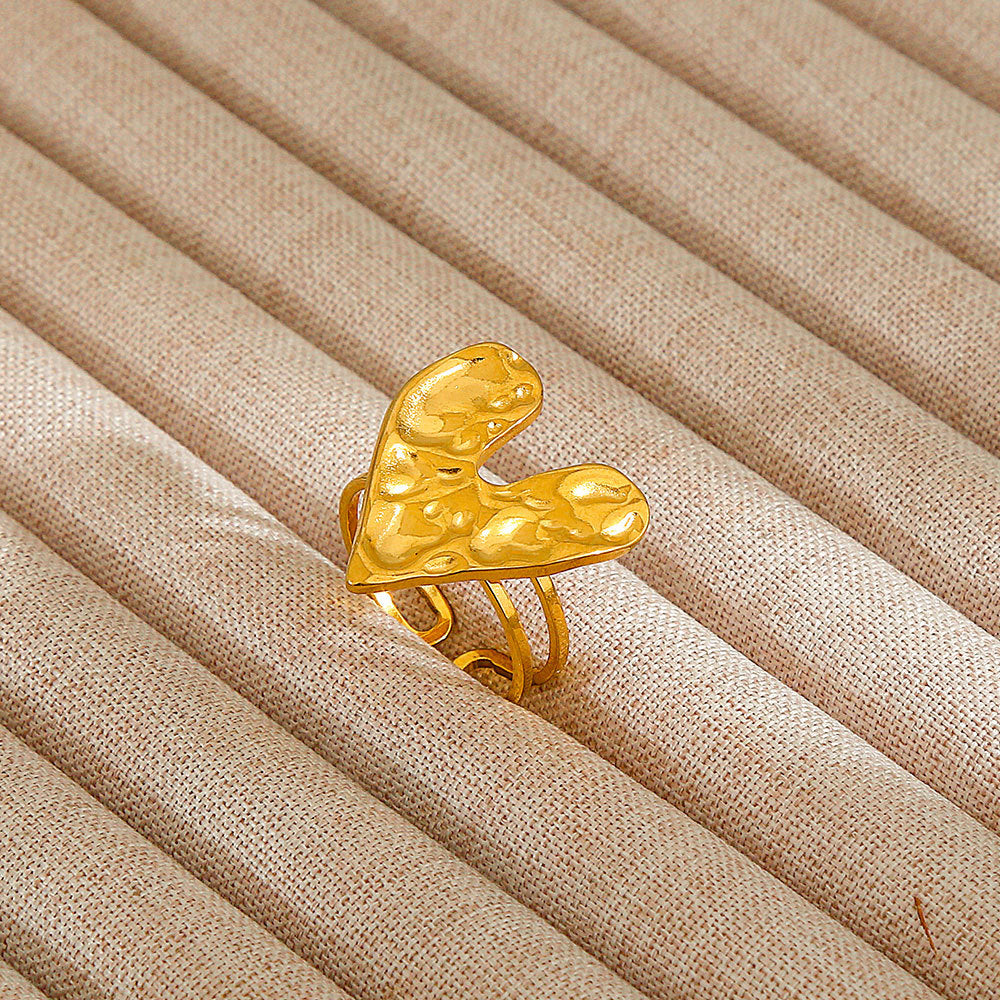 Personalized Stainless Steel Ring With Color-retaining Diamond Inlay