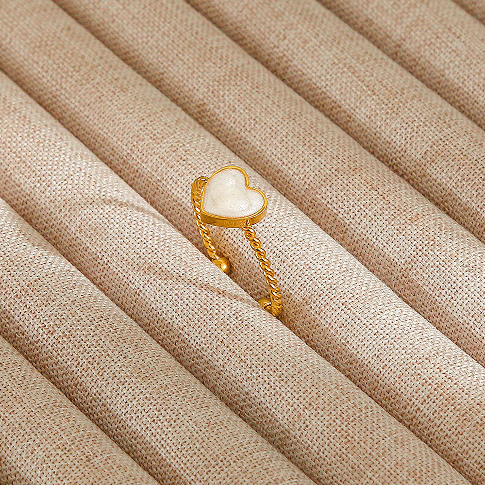 Personalized Stainless Steel Ring With Color-retaining Diamond Inlay