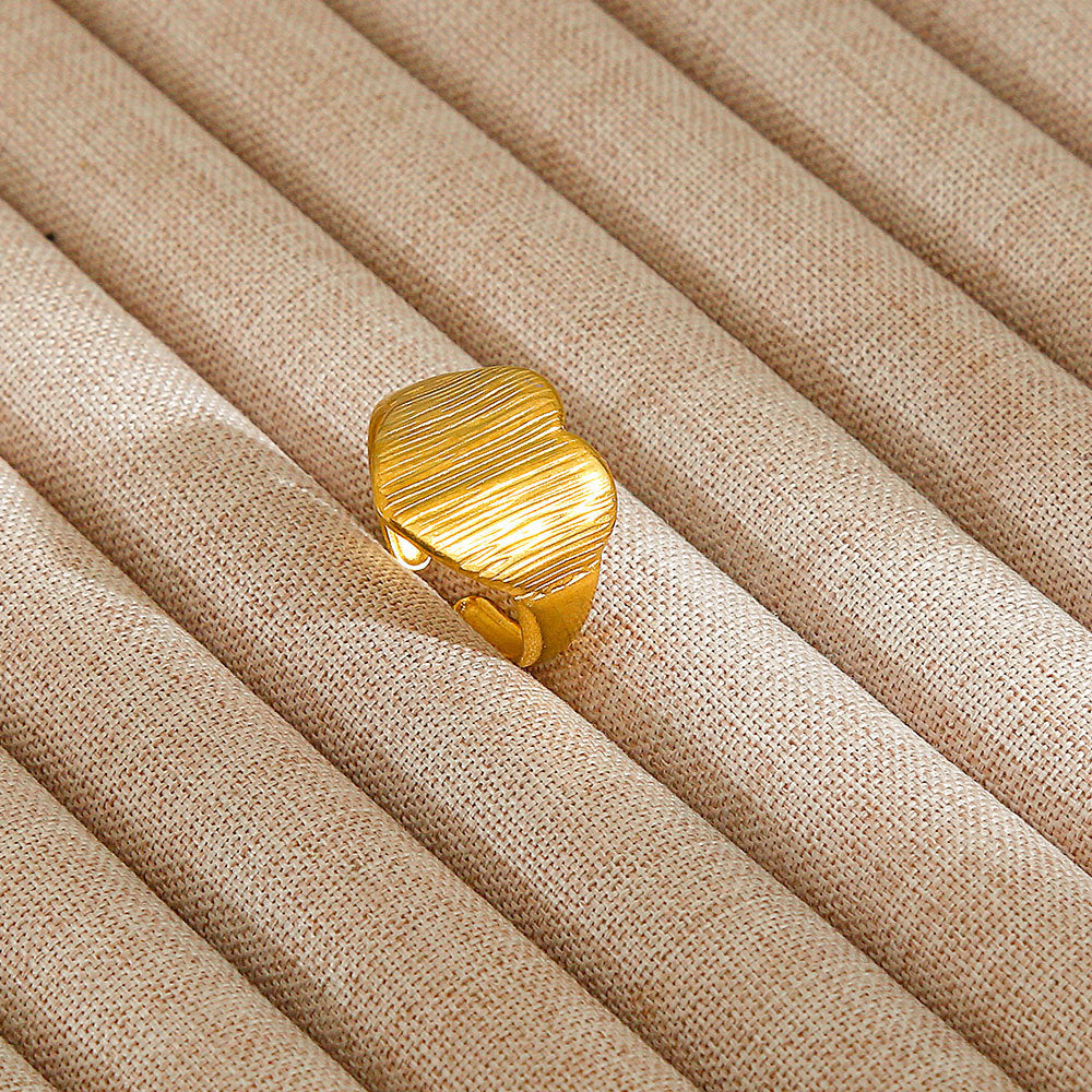 Personalized Stainless Steel Ring With Color-retaining Diamond Inlay