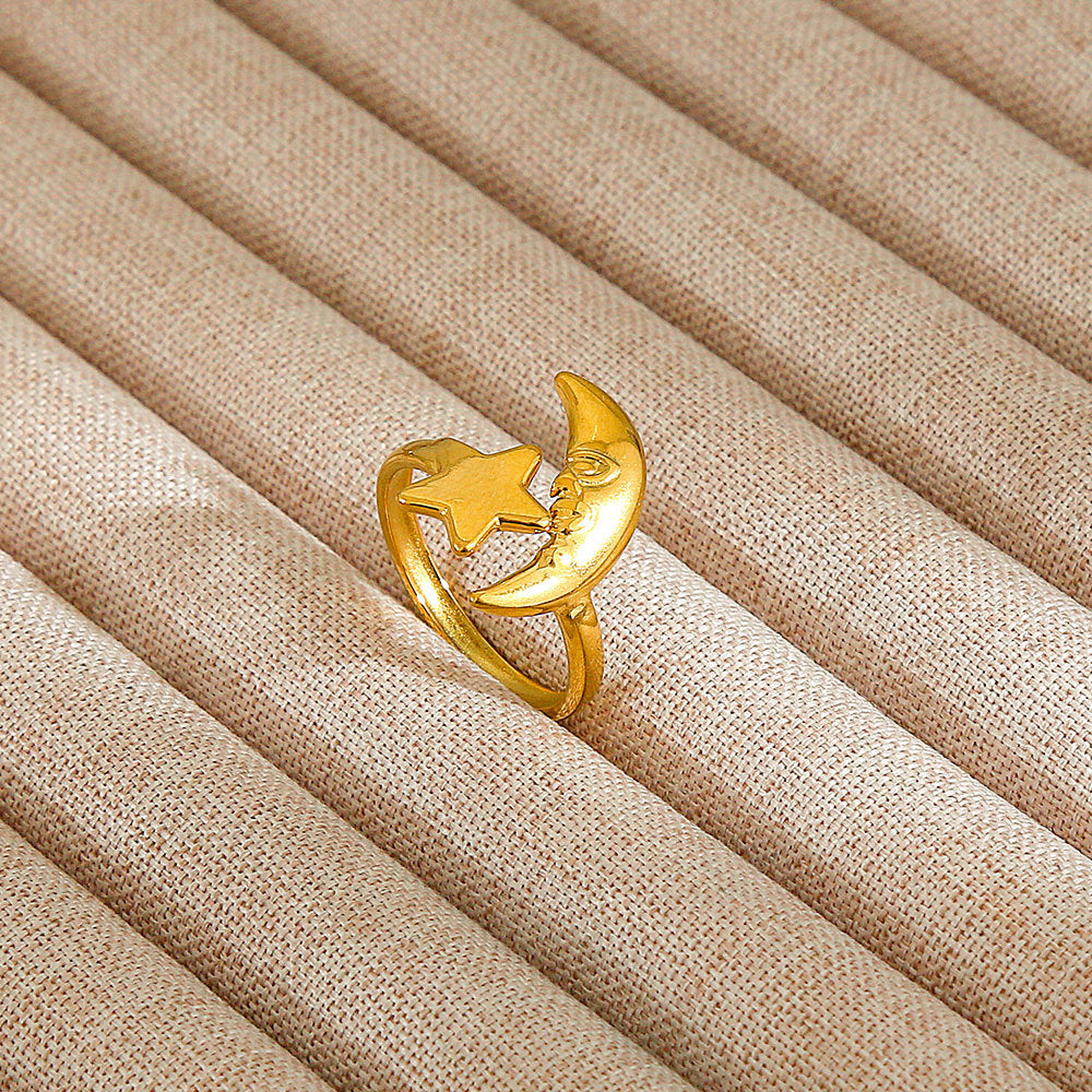 Personalized Stainless Steel Ring With Color-retaining Diamond Inlay