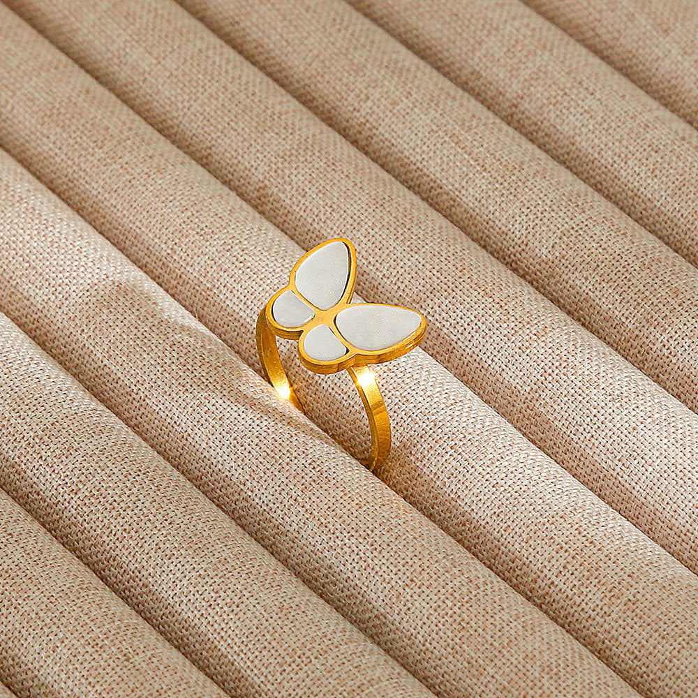 Personalized Stainless Steel Ring With Color-retaining Diamond Inlay