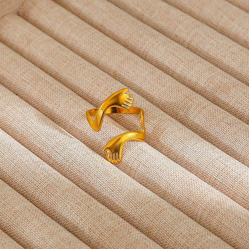 Personalized Stainless Steel Ring With Color-retaining Diamond Inlay