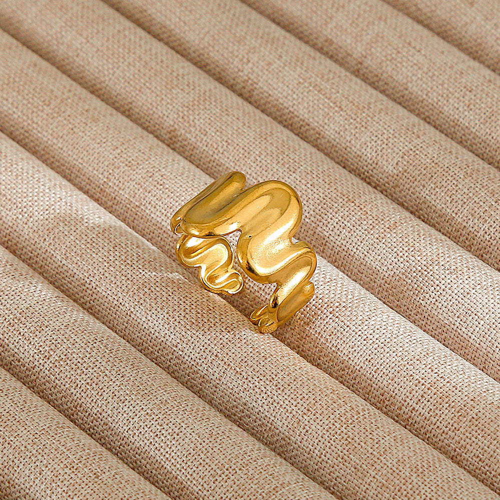 Personalized Stainless Steel Ring With Color-retaining Diamond Inlay