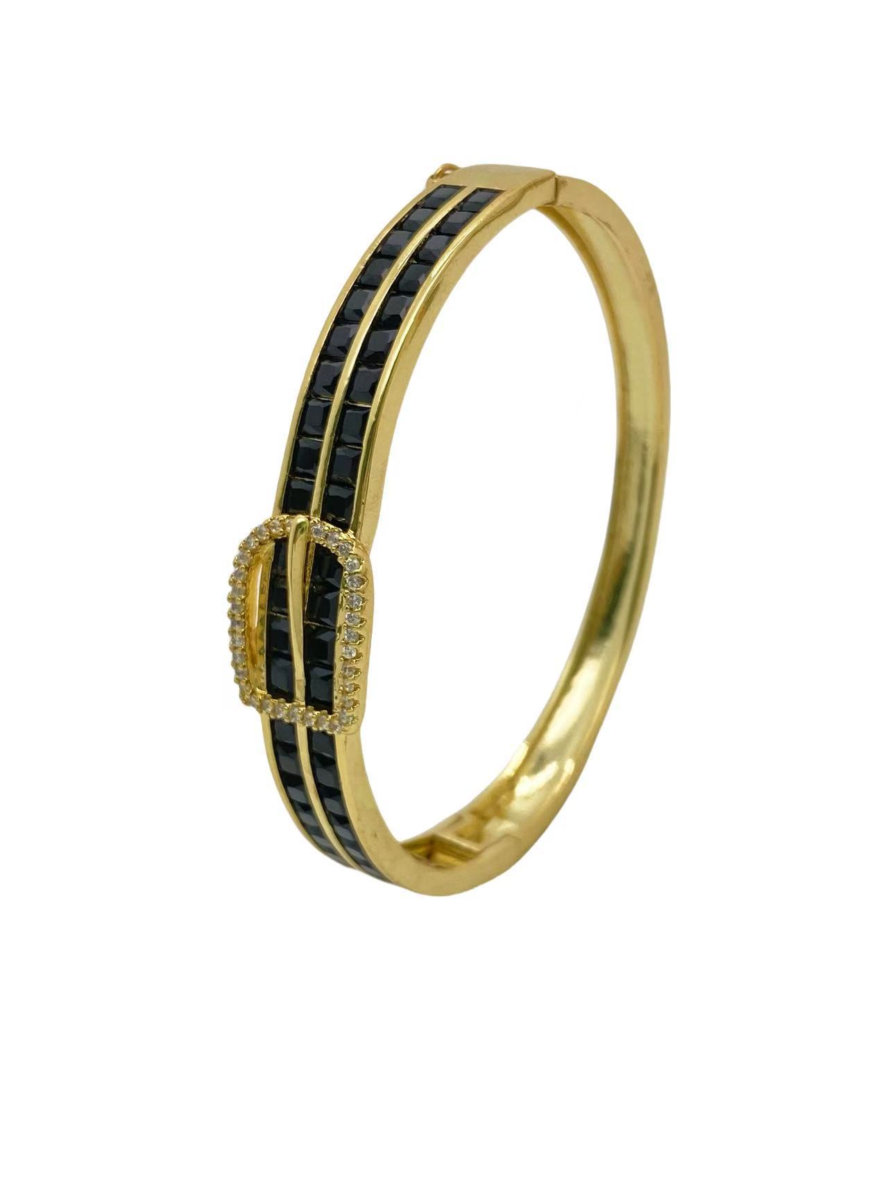 Zirconia Inlay Craftsmanship Innovative Horseshoe Buckle Design Bracelet