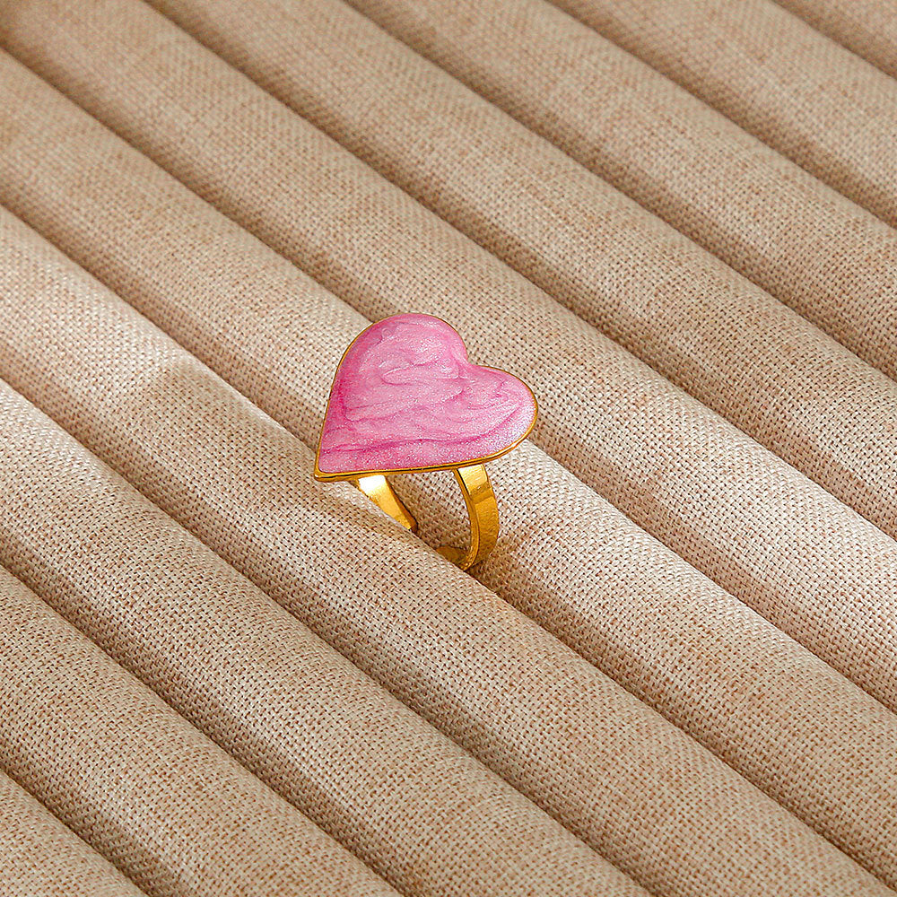 Personalized Stainless Steel Ring With Color-retaining Diamond Inlay