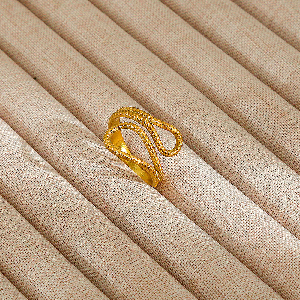 Personalized Stainless Steel Ring With Color-retaining Diamond Inlay