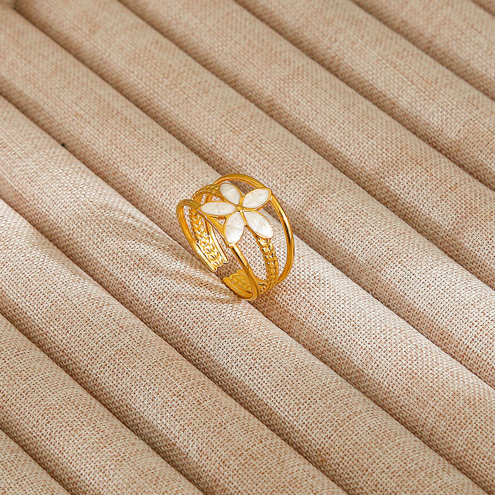 Personalized Stainless Steel Ring With Color-retaining Diamond Inlay