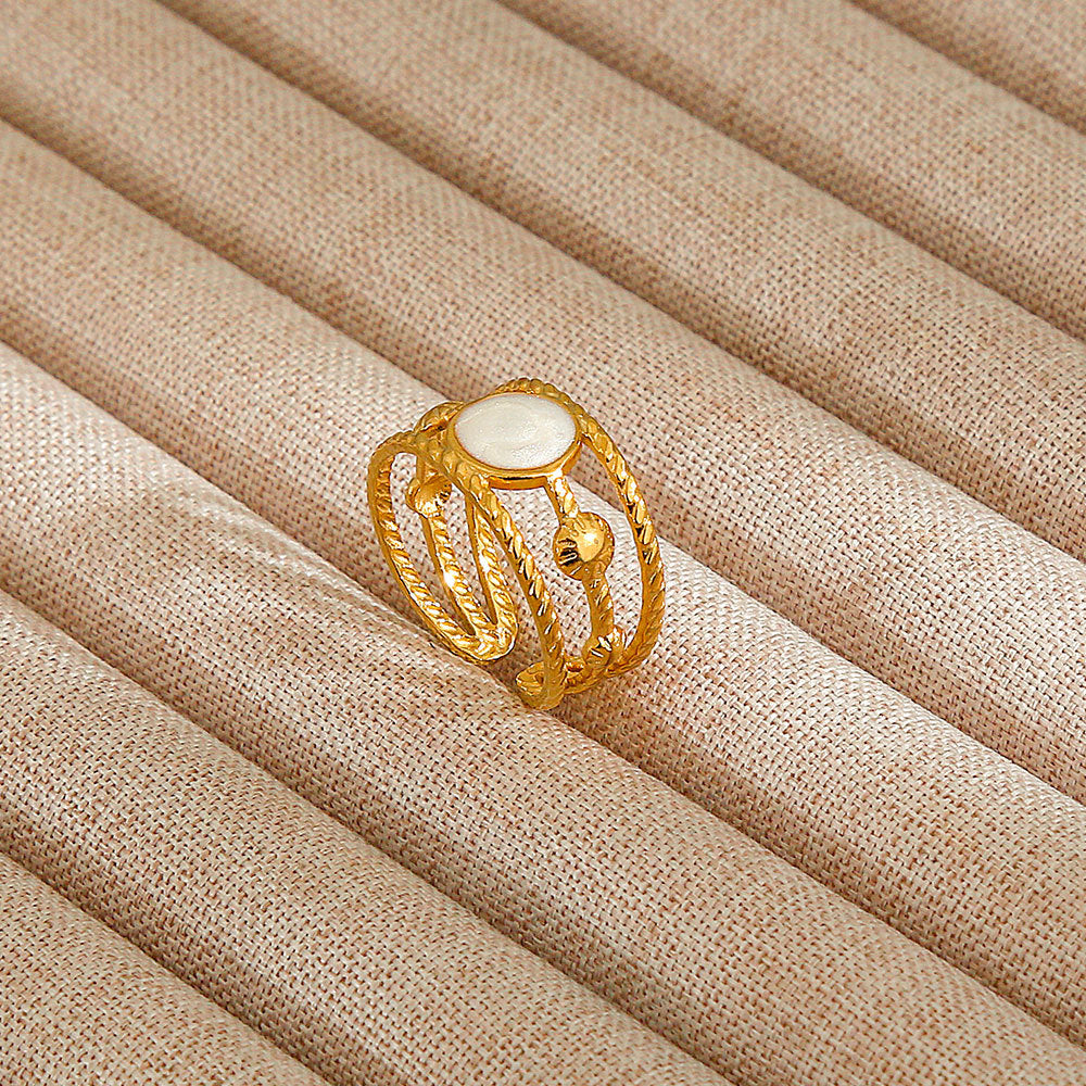 Personalized Stainless Steel Ring With Color-retaining Diamond Inlay