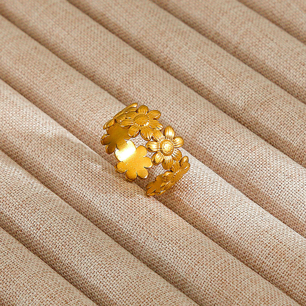 Personalized Stainless Steel Ring With Color-retaining Diamond Inlay