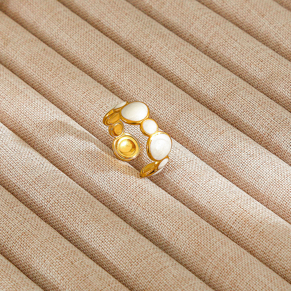 Personalized Stainless Steel Ring With Color-retaining Diamond Inlay