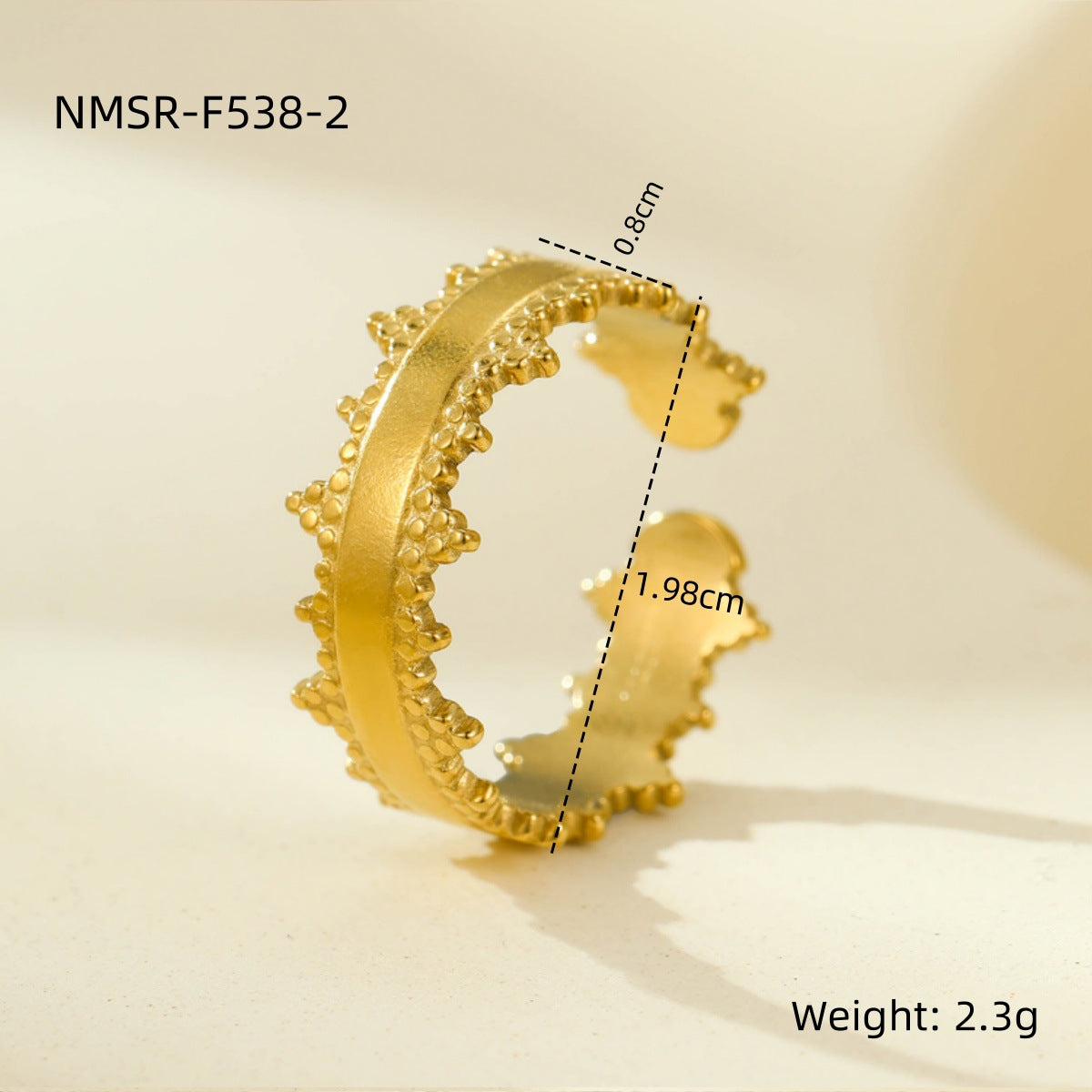 New Niche Stainless Steel Adjustable Ring In The Instagram Style