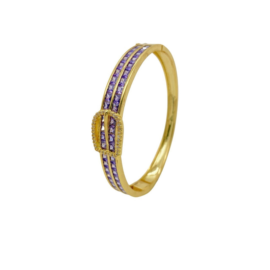 Zirconia Inlay Craftsmanship Innovative Horseshoe Buckle Design Bracelet